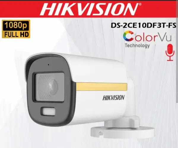 Hikvision 20m Camera Gold with Built-in Microphone – 2 Years Warranty